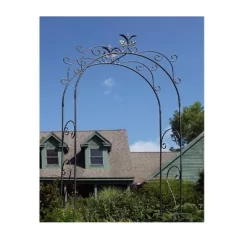 Achla Designs 113" Elegant Handcrafted Tuileries Iron Garden Arbor Graphite Powder Coated Finish 6 Achla Designs 113" Elegant Handcrafted Tuileries Iron Garden Arbor Graphite Powder Coated Finish -Quality Garden Outdoor Store GUEST 6573b5c3 d972 446e ac49 4a32a902f210