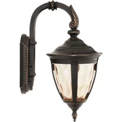 John Timberland Rustic Industrial Outdoor Wall Light Fixture Bronze Metal 13 1/2" Glass Wet Rated For Exterior House Patio Home -Quality Garden Outdoor Store GUEST 66518cfa 29c2 4a36 bdce e261ebba261f