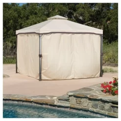 Skyline 10' X 10' Steel Patio Gazebo -Beige - Christopher Knight Home -Quality Garden Outdoor Store GUEST 66bb4699 9bb8 407a 826d b2778567fe19