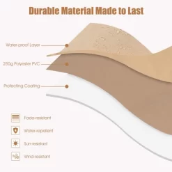 Costway Parasol Offset Cantilever Umbrella Cover 11ft Zipper Fiberglass Rod Outdoor -Quality Garden Outdoor Store GUEST 66f01e43 02a0 4951 a1f5 c8fc61110793