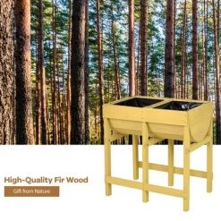 Costway Raised Wooden V Planter Elevated Vegetable Flower Bed Free Standing Planting With Liner 12 Costway Raised Wooden V Planter Elevated Vegetable Flower Bed Free Standing Planting With Liner -Quality Garden Outdoor Store GUEST 69f48f8c db2d 4bda a90e 3c43355e4a61