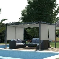 Aoodor 10 X 13 Ft Outdoor Pergola With Retractable Canopy, Aluminum Frame, 4 Pieces Patio Sun Shade Shelter For Backyard, Deck 13 Aoodor 10 X 13 Ft Outdoor Pergola With Retractable Canopy, Aluminum Frame, 4 Pieces Patio Sun Shade Shelter For Backyard, Deck -Quality Garden Outdoor Store GUEST 6a2008d9 98f0 44d4 9cb5 39797e702d14