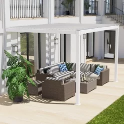 Aoodor Outdoor Louvered Pergola Adjustable Louvered Sloping Roof Wall-Mounted Pergola 19 Aoodor Outdoor Louvered Pergola Adjustable Louvered Sloping Roof Wall-Mounted Pergola -Quality Garden Outdoor Store GUEST 6a3bae42 90a4 4084 ada6 38c438bbd641