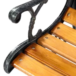 Tangkula Garden Iron Bench Porch Path Hardwood Chair For Patio Park Outdoor Deck -Quality Garden Outdoor Store GUEST 6b302dcd 9b2a 4a7f ad87 d28087f4efd1