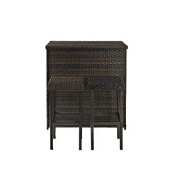 Palm Harbor 3pc Outdoor Wicker Bar Set - Brown - Crosley 17 Palm Harbor 3pc Outdoor Wicker Bar Set - Brown - Crosley -Quality Garden Outdoor Store GUEST 6ba6ed62 29bd 4b4b ba34 5ff029ce1471