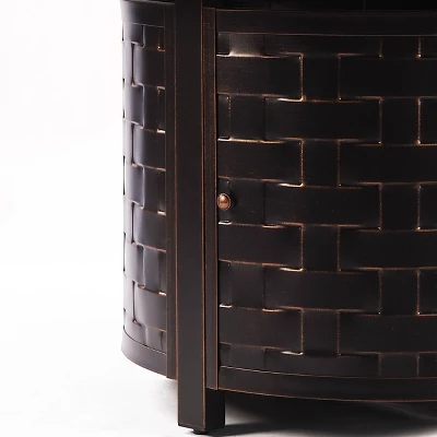 5pc Outdoor Fire Table Set With 44" Round Fire Table, 4 Deep Seating Swivel Rocking Chairs & Table Fabric Covers - Oakland Living 7 5pc Outdoor Fire Table Set With 44" Round Fire Table, 4 Deep Seating Swivel Rocking Chairs & Table Fabric Covers - Oakland Living - Image 7