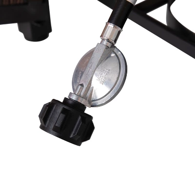 Flash Furniture Outdoor 50,000 BTU Black 28"Square Metal Fire Pit Table With Lid And Lava Rock 2 Flash Furniture Outdoor 50,000 BTU Black 28"Square Metal Fire Pit Table With Lid And Lava Rock - Image 2