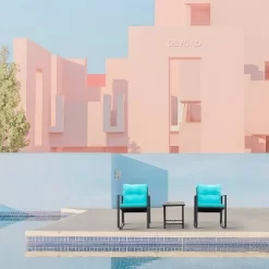 3pc Outdoor Wicker Set With Rocking Chairs & Glass Coffee Table - Devoko -Quality Garden Outdoor Store GUEST 6e207702 2bdd 4524 b899 173329b9edc2