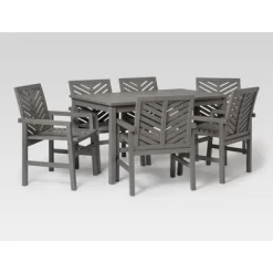7pc Slatted Chevron Acacia Patio Dining Set - Saracina Home 16 7pc Slatted Chevron Acacia Patio Dining Set - Saracina Home -Quality Garden Outdoor Store GUEST 6e586955 cdb3 42a6 b92d 73b8e77d8e6a