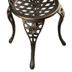 3pc Rose Ornate Traditional Patio Bistro Set - Bronze - Oakland Living -Quality Garden Outdoor Store GUEST 6ecaf3f2 b79a 409f ab3f 58e6148a0eea