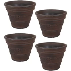 Sunnydaze Decor Sunnydaze Indoor/Outdoor Patio, Garden, Or Porch Weather-Resistant Double-Walled Laurel Flower Pot Planter - 13" - Rust Finish -Quality Garden Outdoor Store GUEST 6ed9b7cc 1b63 4b67 a9f0 064c3d11d4f9