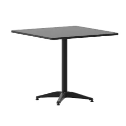 Emma And Oliver 31.5'' Square Aluminum Indoor-Outdoor Table With Base -Quality Garden Outdoor Store GUEST 6ee7151e 60c4 4db7 b07f d5627fcb56f5