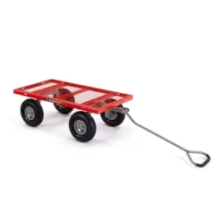 Gorilla Cart 800lbs. Capacity Heavy Duty Durable Steel Mesh Flatbed Garden Utility Wagon - Red -Quality Garden Outdoor Store GUEST 6f45e86b 5b22 49c5 aff1 53658d2c1388