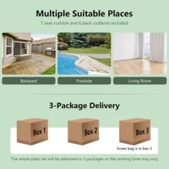 Costway 4PCS Patio Furniture Set Aluminum Frame Loveseat Coffee Table Cushions Deck Grey 15 Costway 4PCS Patio Furniture Set Aluminum Frame Loveseat Coffee Table Cushions Deck Grey -Quality Garden Outdoor Store GUEST 6f6cef95 3780 430b a1e4 2943fc9d4a4a