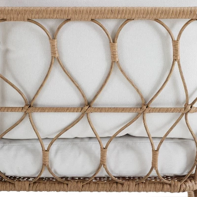 Juniper 4pc Outdoor Wicker Conversation Set - Cream/Natural -Crosley 9 Juniper 4pc Outdoor Wicker Conversation Set - Cream/Natural -Crosley - Image 9