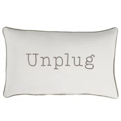 Indoor/Outdoor Unplug Embroidered Lumbar Throw Pillow - Sorra Home -Quality Garden Outdoor Store GUEST 6fc57b1f ae3f 443e 84bd e97377bcec40