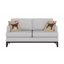 18"x18" Front Porch Christmas Dog Indoor/Outdoor Square Throw Pillow Neutral - Liora Manne 6 18"x18" Front Porch Christmas Dog Indoor/Outdoor Square Throw Pillow Neutral - Liora Manne -Quality Garden Outdoor Store GUEST 7030f6b7 10f9 42e4 a4bb a8e73cc2aa62