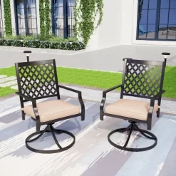7pc Metal Dining Set With Expandable Table & 6 Swivel Chairs - Captiva Designs -Quality Garden Outdoor Store GUEST 7079faab aef5 48c8 b207 0e1e5838bb18
