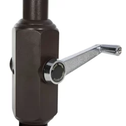 9.8' X 6.6' Rectangular Venice Crank Umbrella Navy/White - Safavieh -Quality Garden Outdoor Store GUEST 70957e8d c85f 478e bb5d a3b8588df385 1