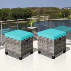 Costway 2PCS Patio Rattan Cushioned Ottoman Seat Foot Rest Table 25 Costway 2PCS Patio Rattan Cushioned Ottoman Seat Foot Rest Table -Quality Garden Outdoor Store GUEST 71c44d65 76e0 4c76 aef8 992dcb3f2514