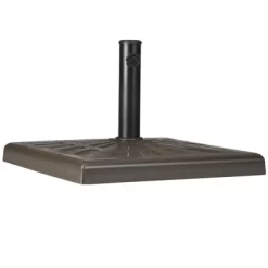Outsunny 42lbs Resin Patio Umbrella Base, 20" Square Outdoor Umbrella Stand Holder For Parasol Poles 1.26", 1.5", And 1.9" Dia, Brown -Quality Garden Outdoor Store GUEST 72018a34 af11 49f0 8c35 69b3f00e4cf5