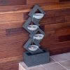 39" Resin Indoor/Outdoor Soothing 4-Tier Zen Fountain With LED Lights Gray - Alpine Corporation