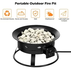 Costway Portable Fire Pit Outdoor 58,000 BTU Propane Patio Lava Rocks Camping Events 15 Costway Portable Fire Pit Outdoor 58,000 BTU Propane Patio Lava Rocks Camping Events -Quality Garden Outdoor Store GUEST 72cb0886 7b4c 4a08 91bc e61a63aa6a53
