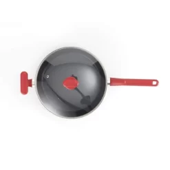 GoodCook ProEase Nonstick 11" Jumbo Cooker Deep Saute Pan Red