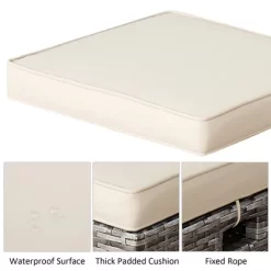 Costway 2PCS Patio Rattan Cushioned Ottoman Seat Foot Rest Table 20 Costway 2PCS Patio Rattan Cushioned Ottoman Seat Foot Rest Table -Quality Garden Outdoor Store GUEST 7345cab2 f155 477c 8946 f96b5cfc489e