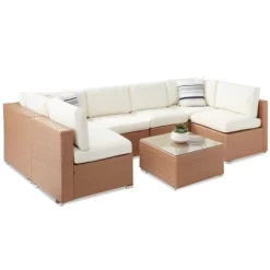 Best Choice Products 7-Piece Modular Outdoor Conversational Furniture Set, Wicker Sectional Sofas W/ Cover -Quality Garden Outdoor Store GUEST 7361ce1d 8df4 4176 8ff0 241068902083