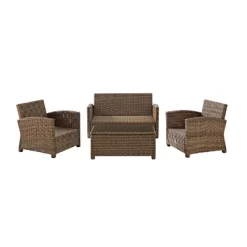 Bradenton 4pc Outdoor Wicker Conversation Set - Crosley -Quality Garden Outdoor Store GUEST 74205e0f 6b84 4400 b933 a50df22ed845