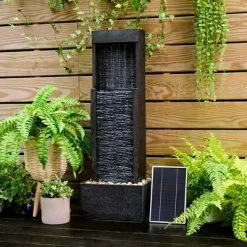 Teamson Home Athena 38 Inch Outdoor Solar Fountain With LED Lights