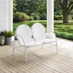 Griffith Outdoor Loveseat - White - Crosley -Quality Garden Outdoor Store GUEST 75df8d12 3936 460e b5a9 4011a9eb0459