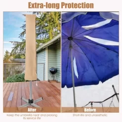 Costway Parasol Offset Cantilever Umbrella Cover 11ft Zipper Fiberglass Rod Outdoor -Quality Garden Outdoor Store GUEST 771ede53 2877 4b5d a8eb ab2e66da8363