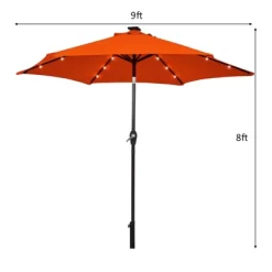 Costway 9FT Patio Solar Umbrella LED Steel Tilt With Crank -Quality Garden Outdoor Store GUEST 7762ecf4 f3b2 4bb1 bb64 1f794e7f0e91
