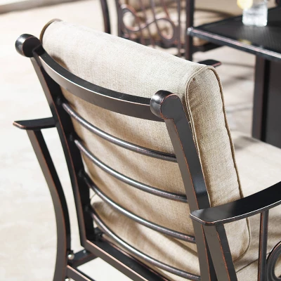 5pc Set With 42" Square Outdoor Aluminum Fire Table & 4 Deep Seating Chairs - Oakland Living 14 5pc Set With 42" Square Outdoor Aluminum Fire Table & 4 Deep Seating Chairs - Oakland Living - Image 14