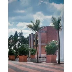 18" Wide Square Planter Dorchester Weathered Terracotta - Crescent Garden