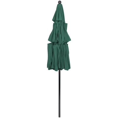 Northlight 9.75ft Outdoor Patio Market Umbrella With Hand Crank And Tilt, Green 3 Northlight 9.75ft Outdoor Patio Market Umbrella With Hand Crank And Tilt, Green - Image 3