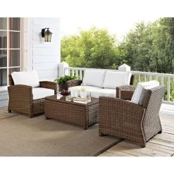 Bradenton 4pc Outdoor Wicker Conversation Set - Crosley