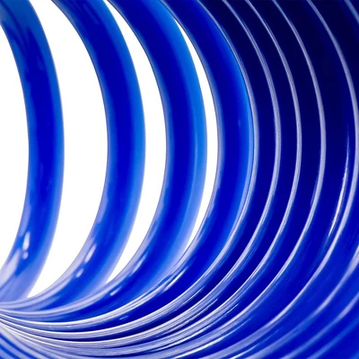 Camco 20' Self Coiling Water Hose With Brass Fittings And 1.5" ID For Marine Use, Cleaning, Car Washing And Gardening, Blue 2 Camco 20' Self Coiling Water Hose With Brass Fittings And 1.5" ID For Marine Use, Cleaning, Car Washing And Gardening, Blue - Image 2