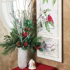 Sullivans Cement Flower Designed Planter