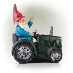 10" Polyresin Solar Tractor Riding Gnome With LED Lights Green - Alpine Corporation 8 10" Polyresin Solar Tractor Riding Gnome With LED Lights Green - Alpine Corporation -Quality Garden Outdoor Store GUEST 7afb39e1 1a21 4389 b59a 3a0d8672623c