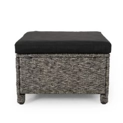 Puerta 2pk Outdoor Wicker Ottomans With Cushions - Black/Dark Gray - Christopher Knight Home 16 Puerta 2pk Outdoor Wicker Ottomans With Cushions - Black/Dark Gray - Christopher Knight Home -Quality Garden Outdoor Store GUEST 7b41c508 e11c 4598 9a8d e863ff68f294