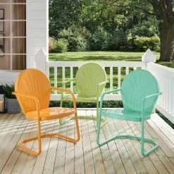 Griffith Metal Chair Tangerine - Crosley -Quality Garden Outdoor Store GUEST 7b471c4b 6cfe 4e9a 839b fc44641eb372