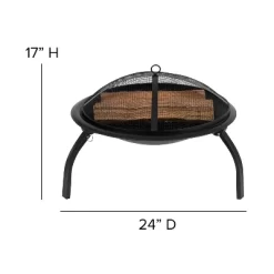 Flash Furniture 22.5" Foldable Wood Burning Firepit With Mesh Spark Screen And Poker -Quality Garden Outdoor Store GUEST 7b799404 966b 4884 b071 0782548cdd0e