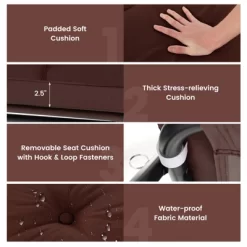 Costway 3-Seat Outdoor Converting Patio Swing Glider Adjustable Canopy Porch Swing Coffee/Black/Red -Quality Garden Outdoor Store GUEST 7beaa095 993d 4fdb 8796 e2bacaa2787b