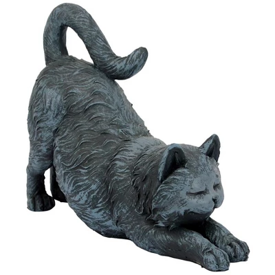 Design Toscano Playful Cat Stretching Statue - Gray 1 Design Toscano Playful Cat Stretching Statue - Gray