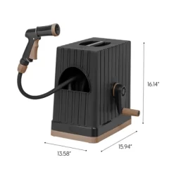 IRIS All-In-One Hideaway Sun Protective Portable And Retractable Hose Reel For 1/2" Hoses Storage Box, Black -Quality Garden Outdoor Store GUEST 7c2537dd b77f 4b28 8826 e9b11da14743