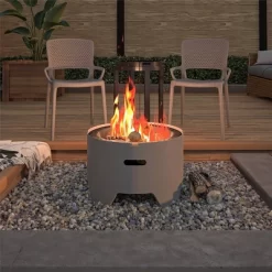 23" Outdoor Steel Round Wood Burning Fire Pit With Rain Cover & Accessories - Room & Joy -Quality Garden Outdoor Store GUEST 7c3c895b 7bca 47ba a6f8 d0b651e9eba3