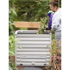 Gardener's Supply Company Demeter Metal Compost Bin | Weatherproof Powder-Coated Galvanized Steel Large Outdoor Composter | 36"W X 20"D X 32"H - Steel -Quality Garden Outdoor Store GUEST 7c924028 dc9c 41cc b9fd 8889c9df22ca